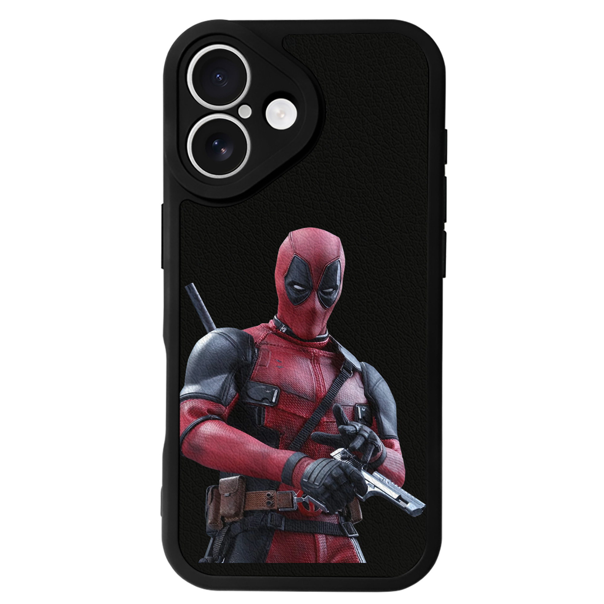 （画像用） Deadpool デッドプール 【iPhone 16シリーズ対応】シリコンスマホケース（レザー調） 材質：シリコン